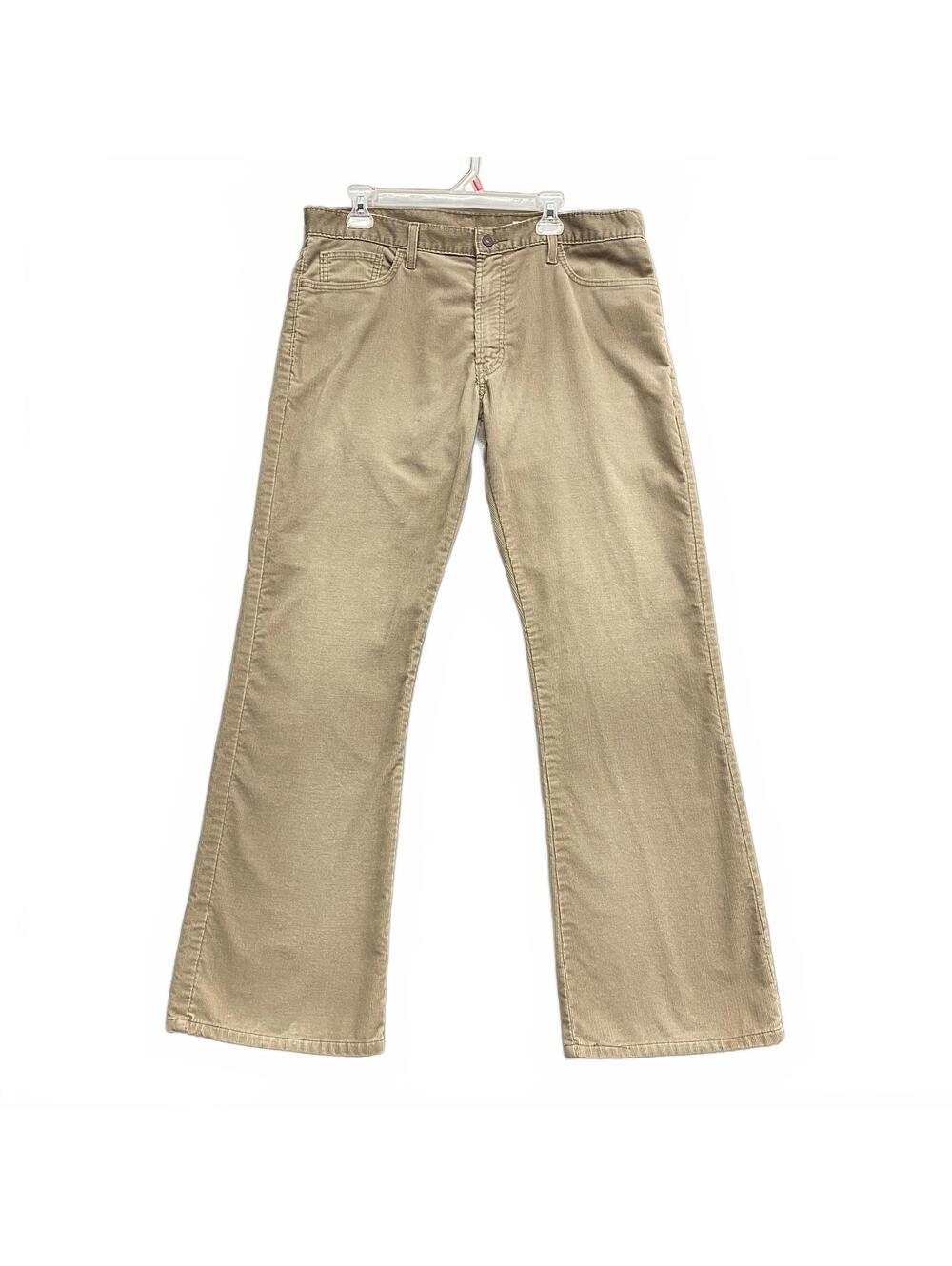 Levi's 2007 527 White Tab Beige Corduroy Pants Great Shape Men's Size 36x32